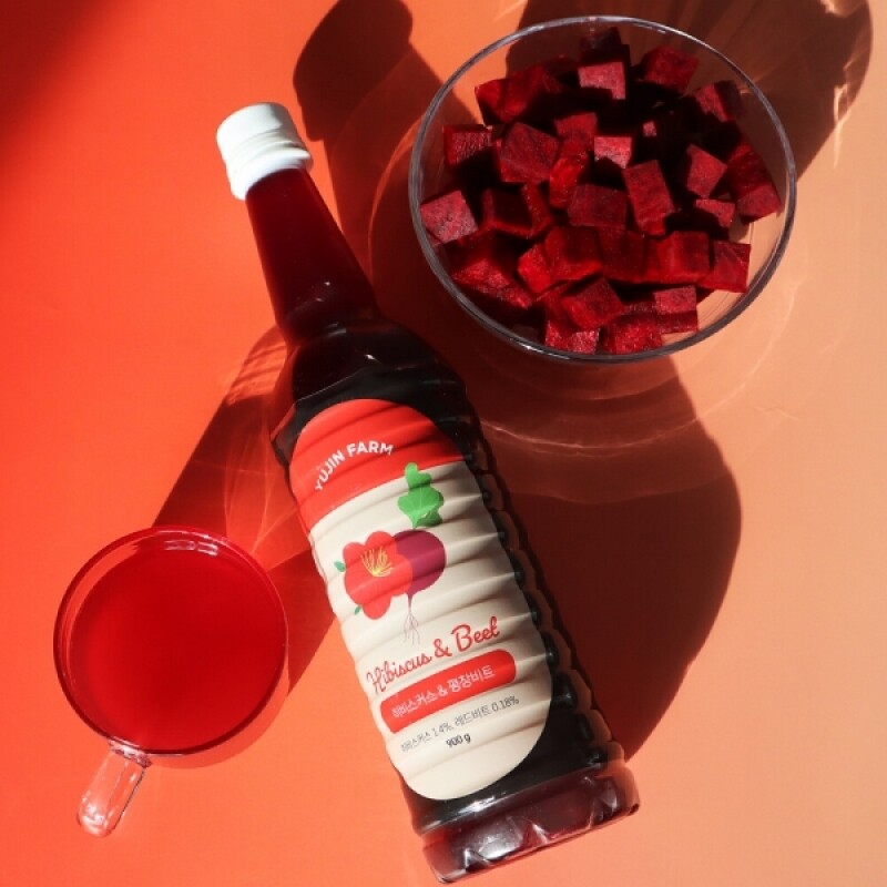 강원더몰,유진팜 히비스커스 X 평창 레드 비트 청 블렌딩티 900ml